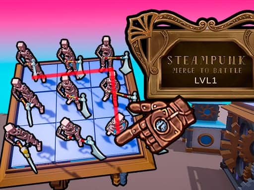Screenshot van Steampunk Merge To Battle