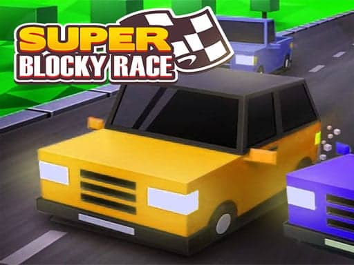 Screenshot van Super Blocky Race