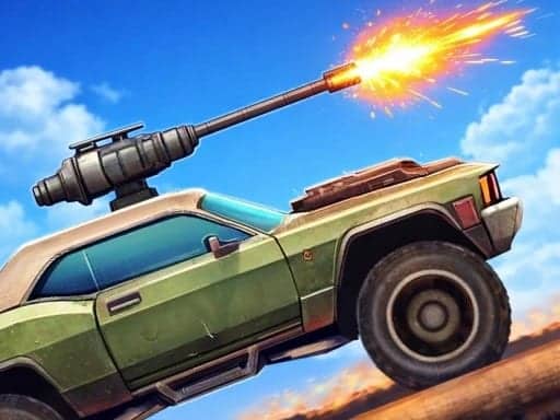 Screenshot van Cars with Guns: Wasteland Showdown