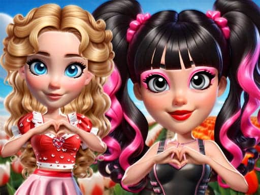 Screenshot van Vibrant Hearts Glamour vs Punk