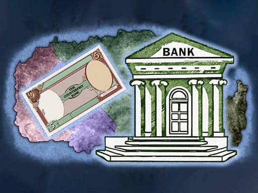 Screenshot van The Counterfeit Bank