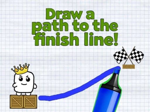 Screenshot van Draw a path to the finish line!
