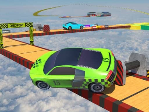 Screenshot van Real Impossible Sky Tracks Car Driving