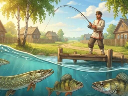 Screenshot van Fishing the Russian Way