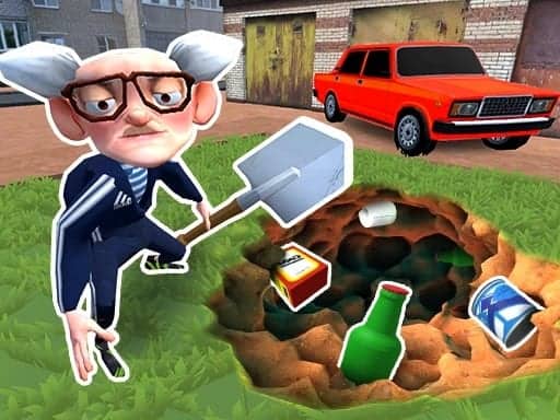 Screenshot van Dig a hole in Russia