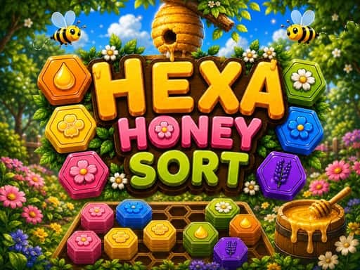 Screenshot van Hexa Honey Sort
