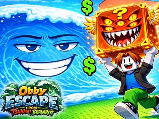 Screenshot van Obby Escape from Tsunami Brainrot