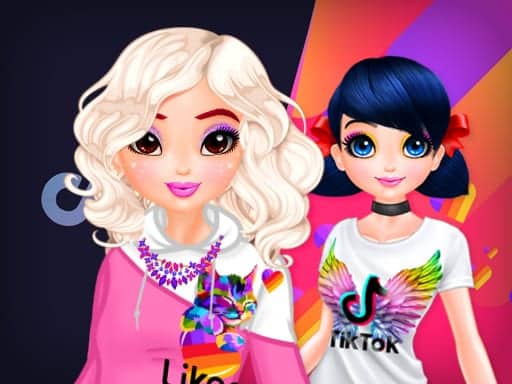 Screenshot van TikTok girls vs Likee girls