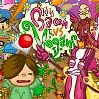 Screenshot van King Bacon VS Vegans