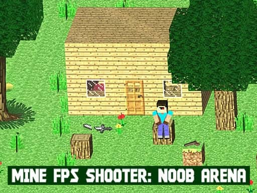 Screenshot van Mine FPS shooter: Noob Arena