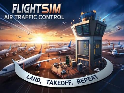 Screenshot van Flight Sim Air Traffic control
