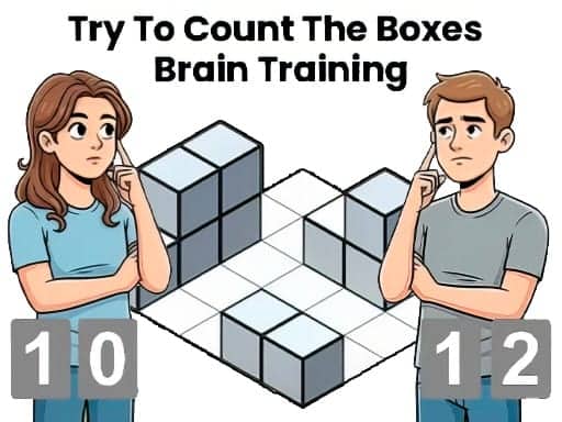 Screenshot van Try To Count The Boxes Brain Training