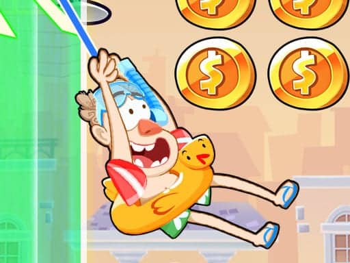 Screenshot van Alien Chase - Swing and Fly