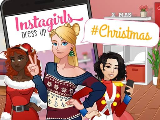 Screenshot van Instagirls Christmas Dress Up