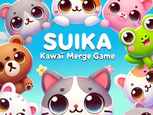 Screenshot van Suika Kawaii Cat Merge game