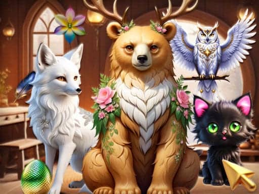 Screenshot van Mysterious Familiars Enchanted Bestiary