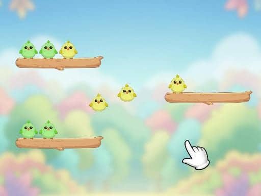 Screenshot van Bird Sort