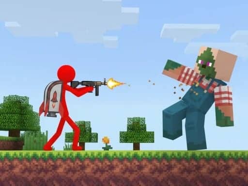 Screenshot van Red Stickman vs Craftmans 2