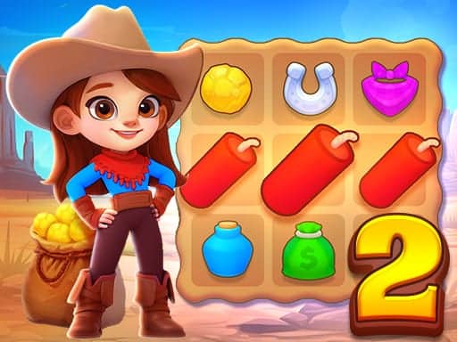 Screenshot van Wild West Match 2: The Gold Rush