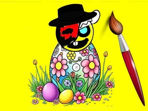 Screenshot van Sprunki Easter Coloring